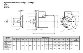 Silnik elektryczny jednofazowy SEMKg714C2/T 0,37kW 1320 obr./min. B14
