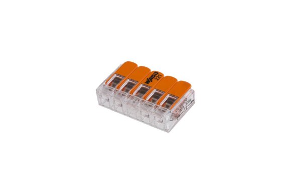 Wago Szybkozłączka Compact 5-przewodowa 3x 0,14-4 mm2 bądź 5x 0,2x4 mm2