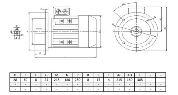 Silnik elektryczny trójfazowy  3,0kW 2860 obr/min  B5 100LA-2