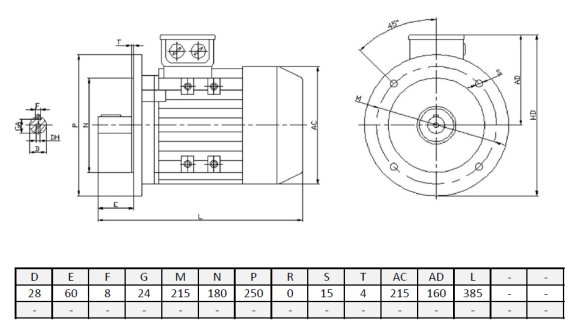 Silnik elektryczny trójfazowy  2,2kW 1410 obr/min  B5 100LA-4 