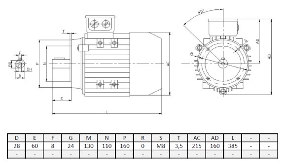 Silnik elektryczny trójfazowy  2,2kW 1410 obr/min  B14 100LA-4 