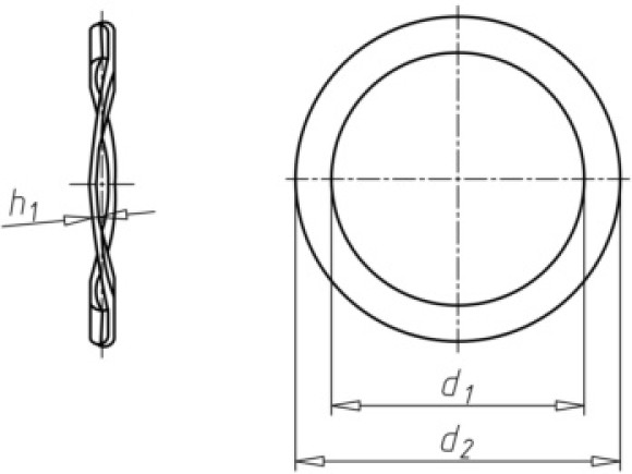 Podkładka falista WM608 pod łożyska: 608, 627 (21,8x14,0x0,3mm)