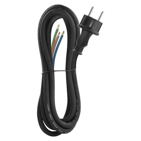 Przewód przyłączeniowy guma 3x1,0mm, 5m H05RR-F czarny S03150 EMOS
