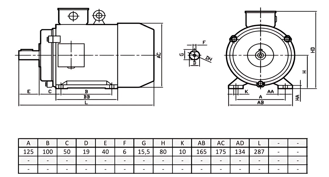 Silnik elektryczny trójfazowy  0,37kW 885 obr/min  B3 Y3-80A6