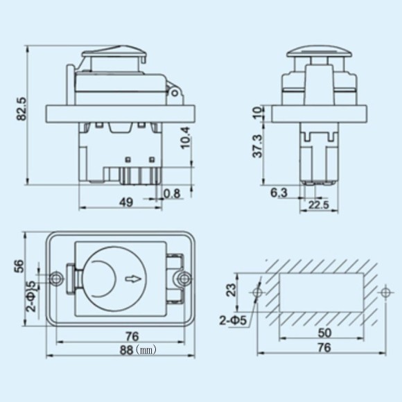 WYŁĄCZNIK ELEKTROMAGNETYCZNY DZ-6-2A 5P (KJD12) 230V (2)