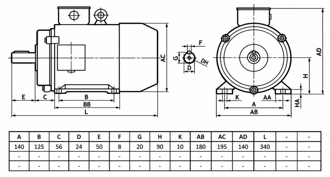Silnik elektryczny trójfazowy  1,5kW 1390 obr/min  B3 Y3-90L4 MOLL-MOTOR (2)