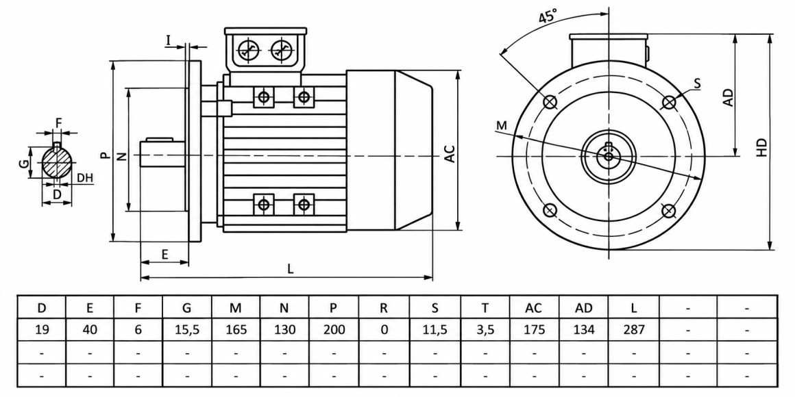 Silnik elektryczny trójfazowy 1,5kW 1380 obr/min B5 Y3-80D4 MOLL-MOTOR (2)