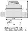 Łącznik krzywkowy 0-1 1P 12A Łuk E12-53 w obudowie Elektromet