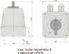 Łącznik krzywkowy Łuk 25-43 25A 3P (L-0-P) w obudowie IP44 952542 Elektromet