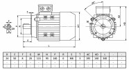 mini: Silnik elektryczny trójfazowy 1,5kW 1390 obr/min B14 Y3-90L4 (3)