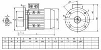 mini: Silnik elektryczny trójfazowy 1,1kW 1380 obr/min B5 Y3-80C4 MOLL-MOTOR (2)