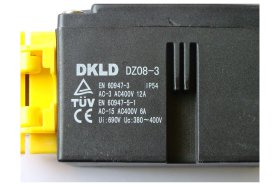 Wyłącznik elektromagnetyczny DKLD DZ083A5 + wtyk 16A 5P