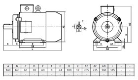 Silnik elektryczny trójfazowy  3,0kW 1410 obr/min  B3 100LB4