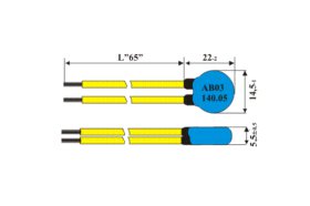 WYŁĄCZNIK TERMICZNY AB03 6,3A 250V AC 65°C  120°C