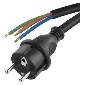 Przewód przyłączeniowy guma 3x1,0mm, 5m H05RRF czarny S03150 EMOS
